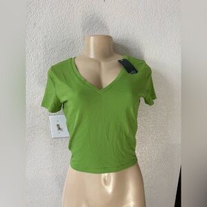 Wild Fable Lime V-Neck t-shirt v neck sexy - NWT